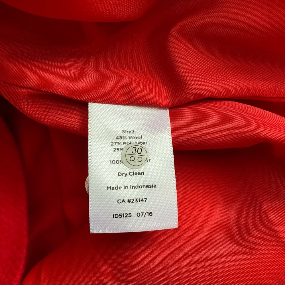 TALBOTS Women’s Wool Blend Lined Career Red Pencil Skirt Size 2P - Picture 7 of 10